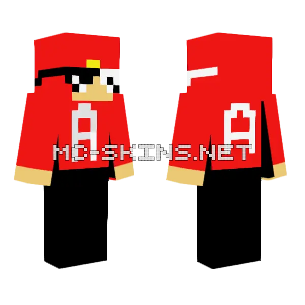 Red And White Outfit Minecraft skin, front and back