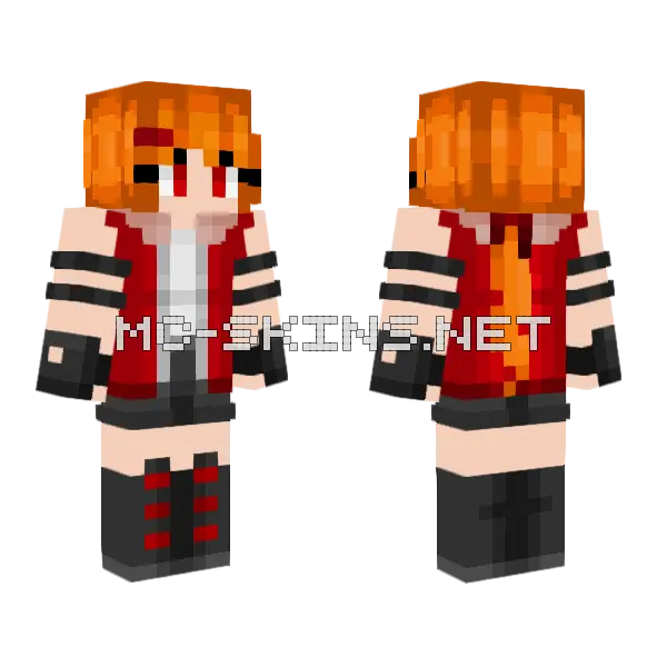Red Another Version Minecraft skin, front and back
