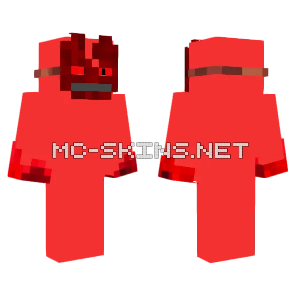 Red Apollo Minecraft skin, front and back