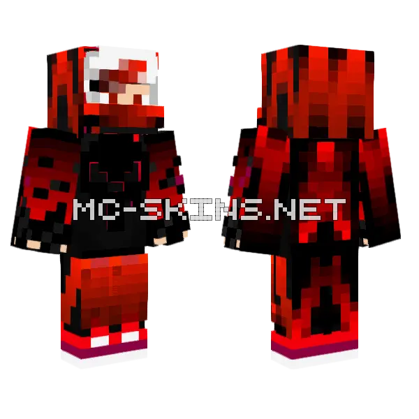 Red Assassin Skin Minecraft skin, front and back