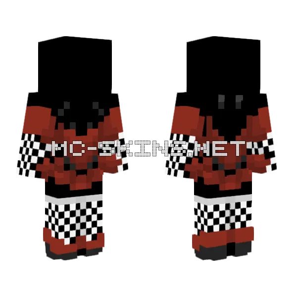 Red Ballerina Dress Minecraft skin, front and back