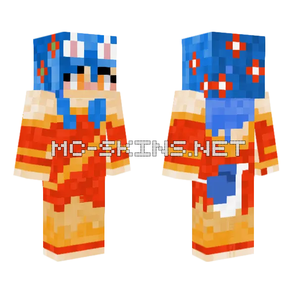 Red Banquet Apollo Minecraft skin, front and back