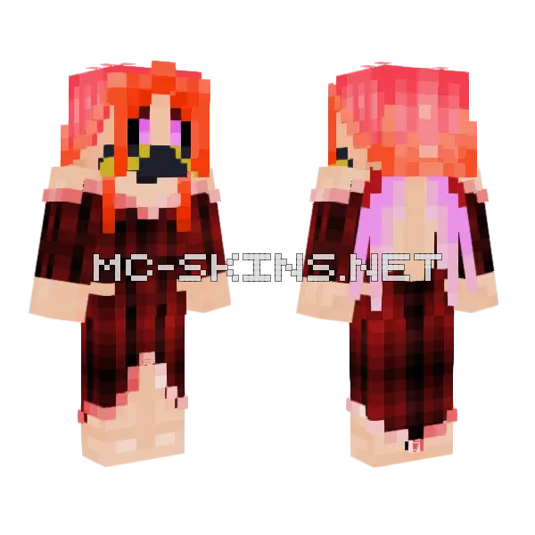 Red Banquet Quinn Minecraft skin, front and back