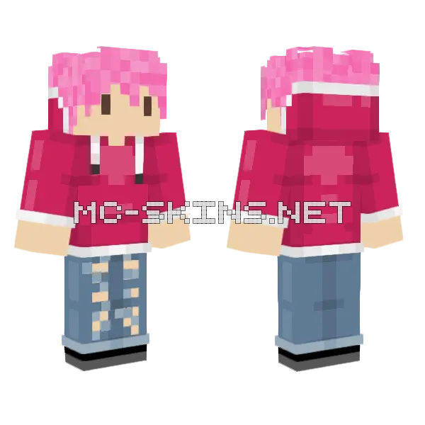 Red Batz Minecraft skin, front and back