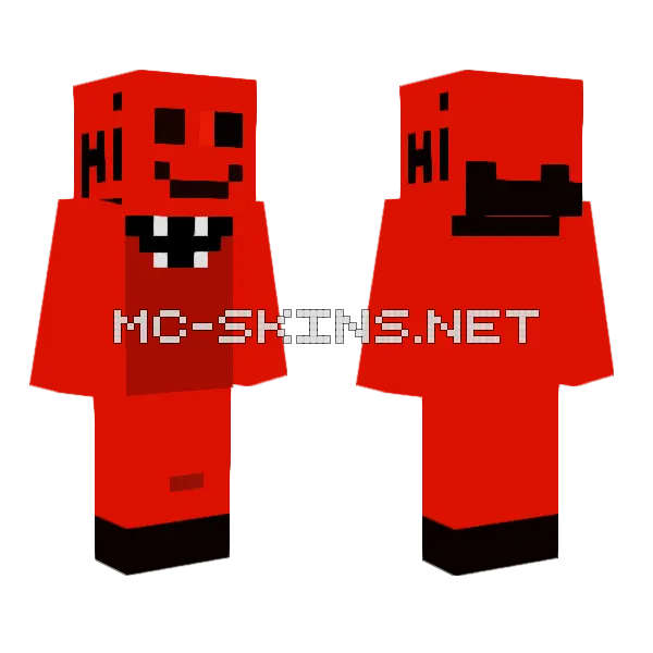 Red Beast Minecraft skin, front and back