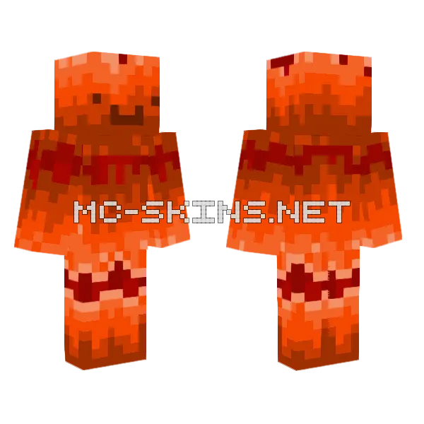 Red Being Infected by Resin Minecraft skin, front and back