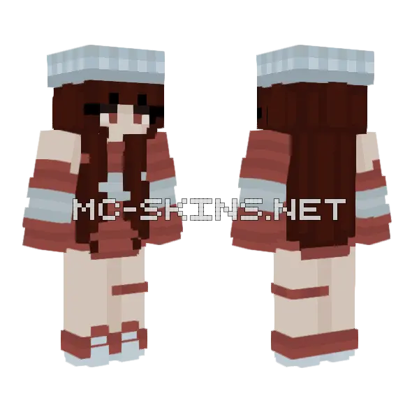 Red Berry Rce Minecraft skin, front and back