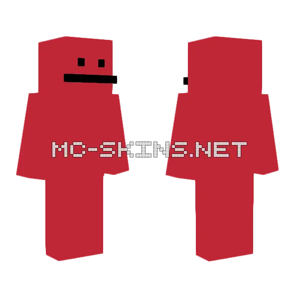 Red Blob Monster Minecraft skin, front and back
