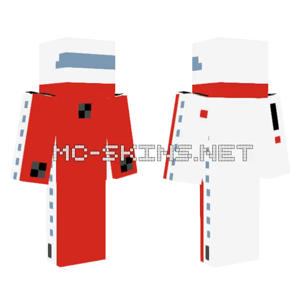 Red Airplane Suit, front and back