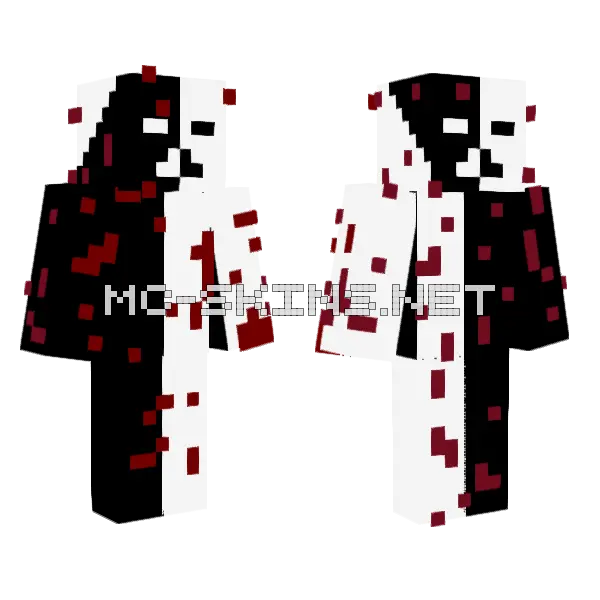 Red Blood Splatter Minecraft skin, front and back