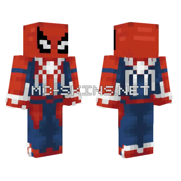 Red Blue Hero Suit, front and back