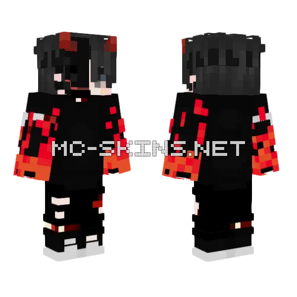 Red Boy With Mask, front and back