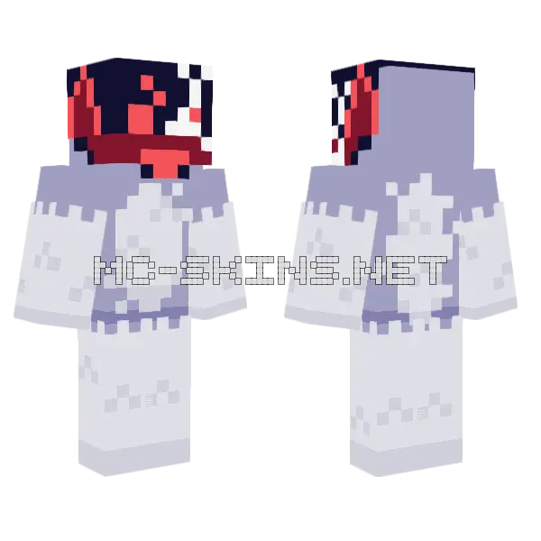 Red Creature Minecraft skin, front and back