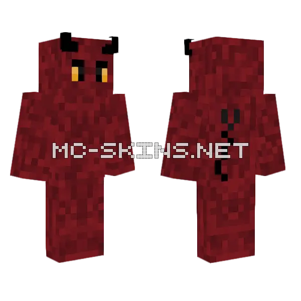 Red Demon Minecraft skin, front and back