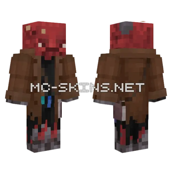 Red Demon Skin Minecraft skin, front and back