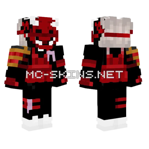 Red Demon Skin Minecraft skin, front and back