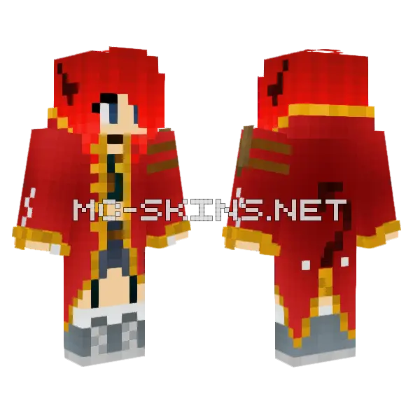 Red Devil Minecraft skin, front and back