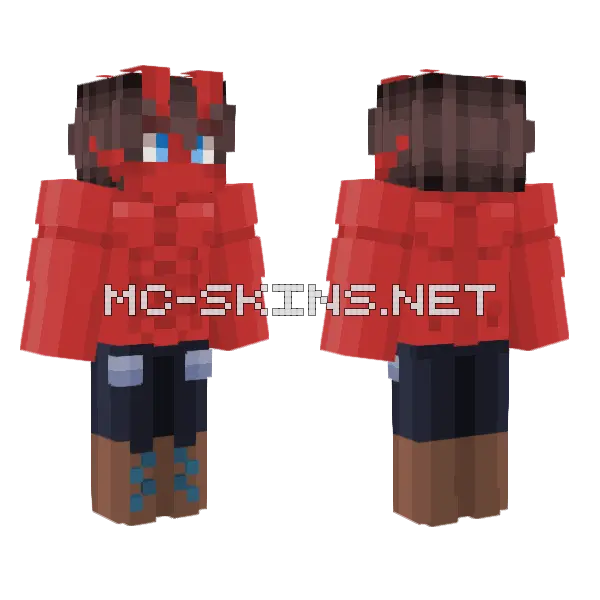 Red Devil Skin Minecraft skin, front and back