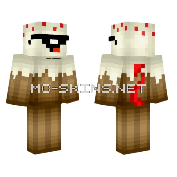 Red Dot Cake Minecraft skin, front and back