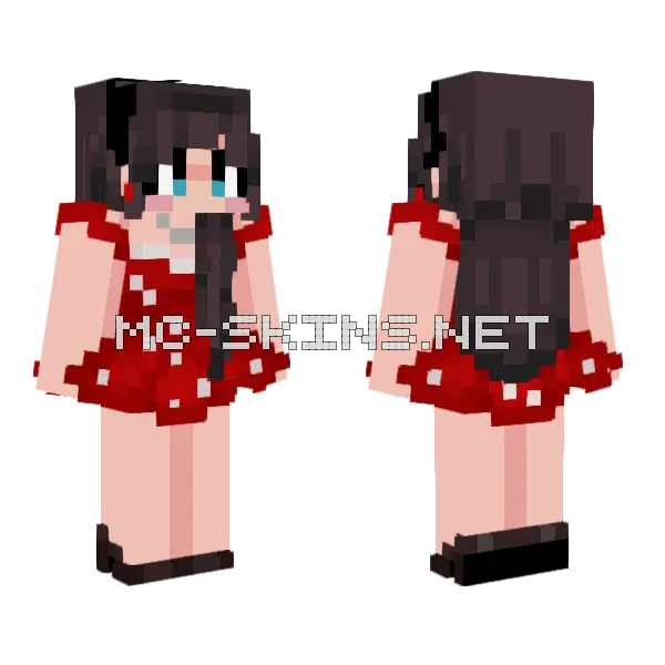 Red Dress Girl, front and back