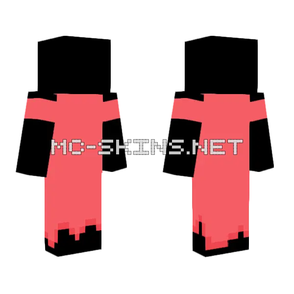 Red Dress Ob Minecraft skin, front and back