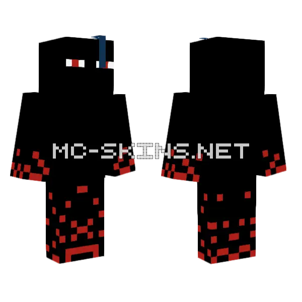 Red Enderman, front and back