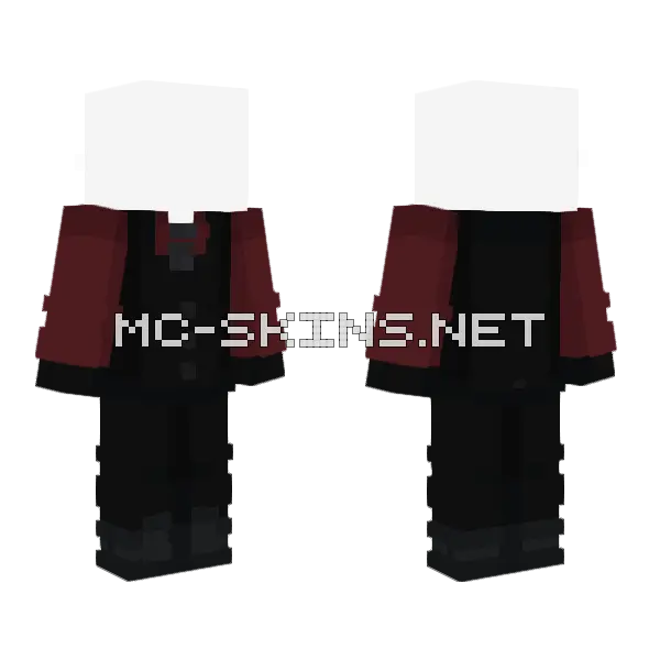 Red Eyed Figure Minecraft skin, front and back