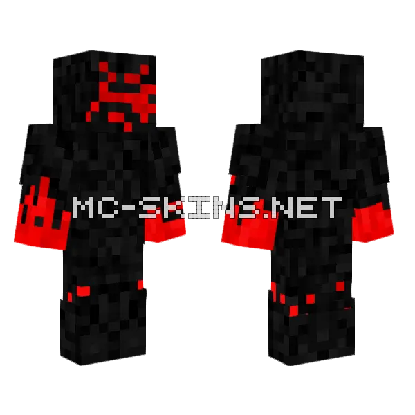 Red Eyed Monster Minecraft skin, front and back