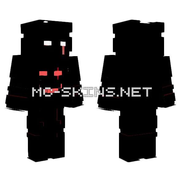 Red Eyed Monster Minecraft skin, front and back
