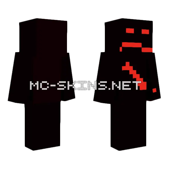 Red Eyed Skeleton Minecraft skin, front and back