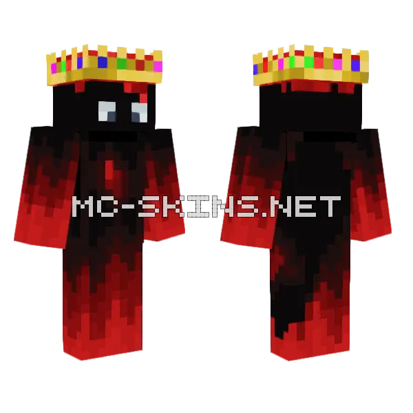 Red Fire Start Minecraft skin, front and back