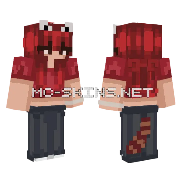 Red Hair Masked Figure, front and back