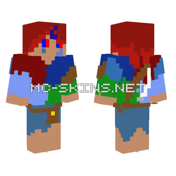 Red Haired Adventurer, front and back