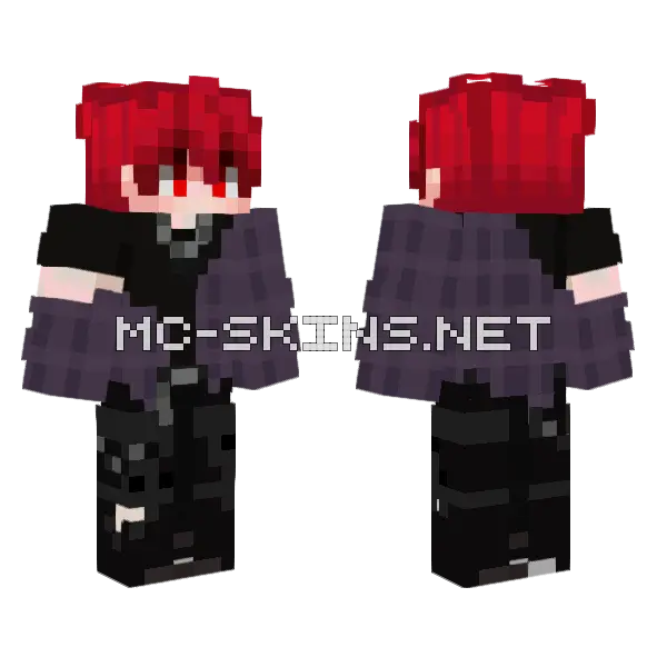 Red Haired Boy Minecraft skin, front and back