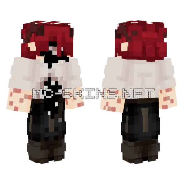 Red Haired Boy Minecraft skin, front and back