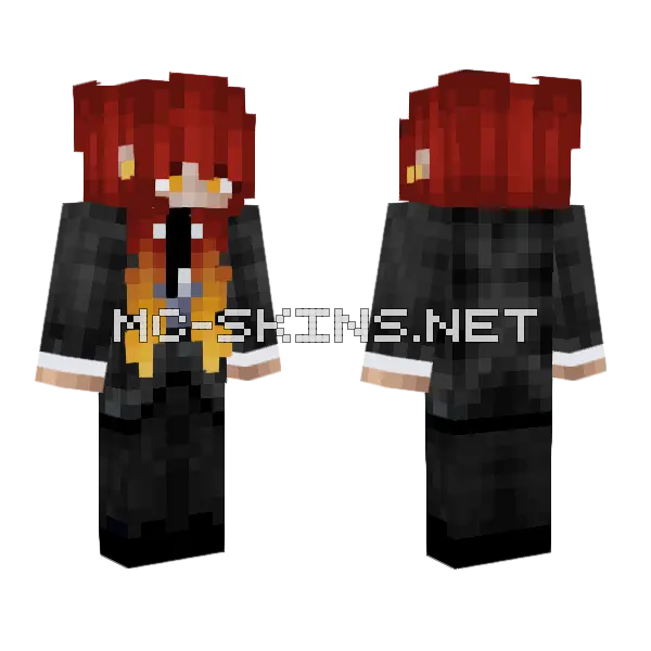 Red Haired Boy Minecraft skin, front and back
