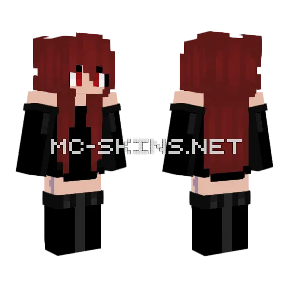 Red Haired Girl Minecraft skin, front and back