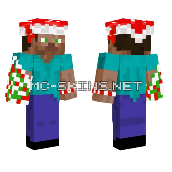 Red Hat Christmas, front and back