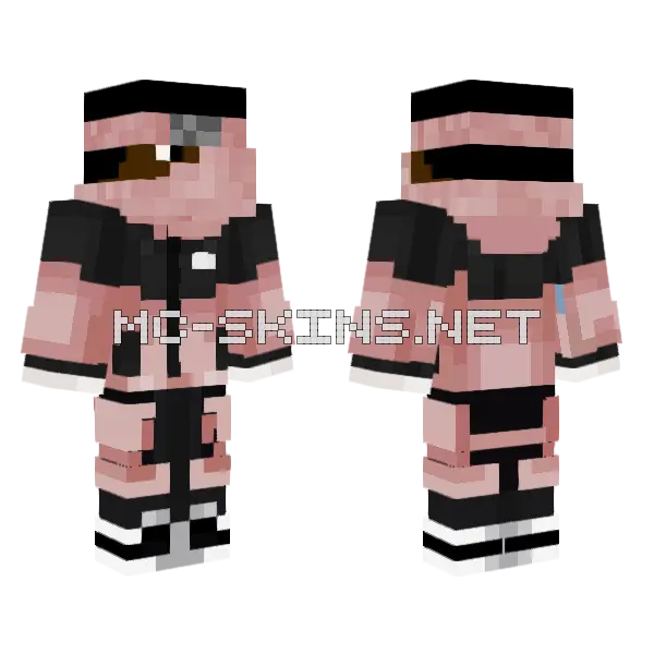 Red Hood Blackashi Minecraft skin, front and back