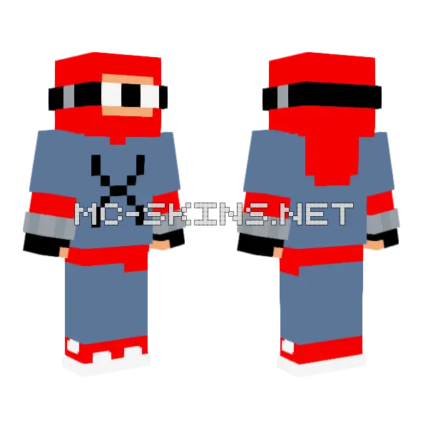 Red Hooded Figure, front and back