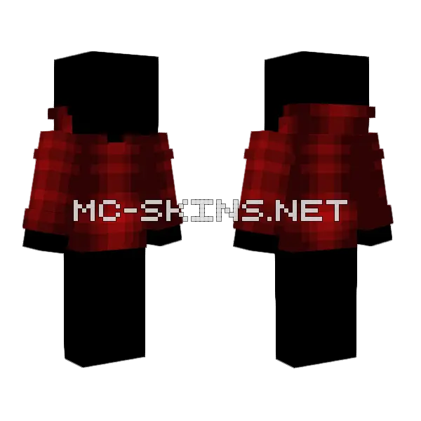 Red Hoodie Base Minecraft skin, front and back