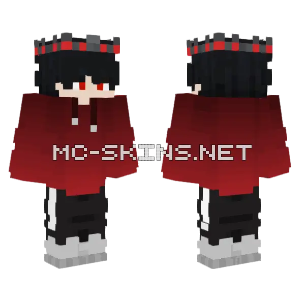 Red Hoodie Girl, front and back