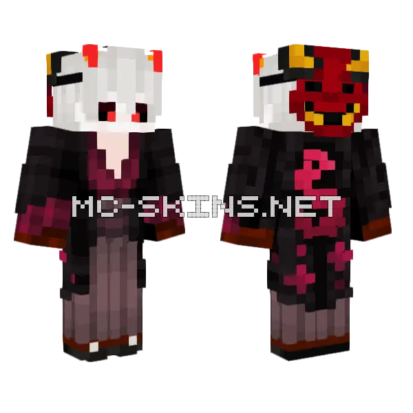 Red Horned Demon, front and back