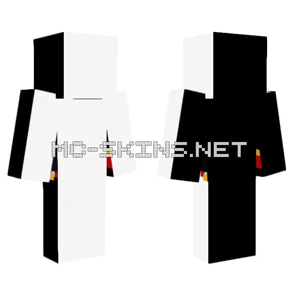 Red Iron Man Suit Minecraft skin, front and back
