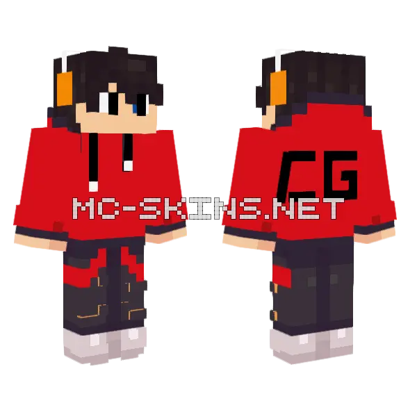 Red Jacket Character, front and back