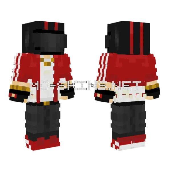 Red Jacket Character, front and back