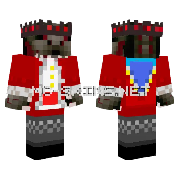 Red Jester Outfit, front and back