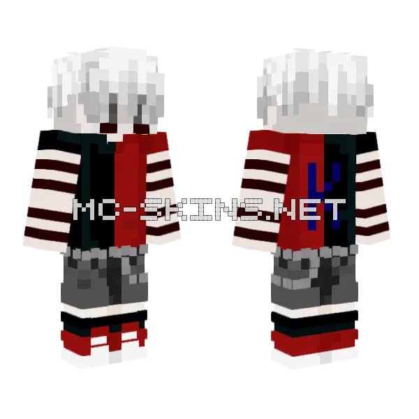 Red K Letter Hoodie, front and back