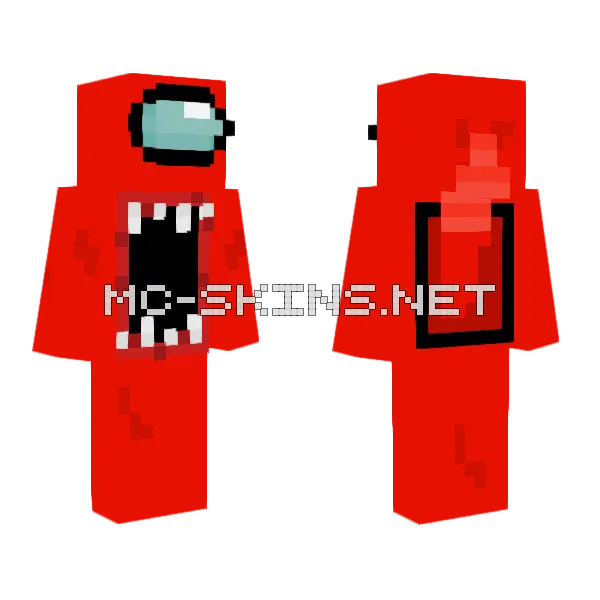 Red Killed Lime Minecraft skin, front and back