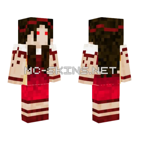 Red Kimono Girl, front and back